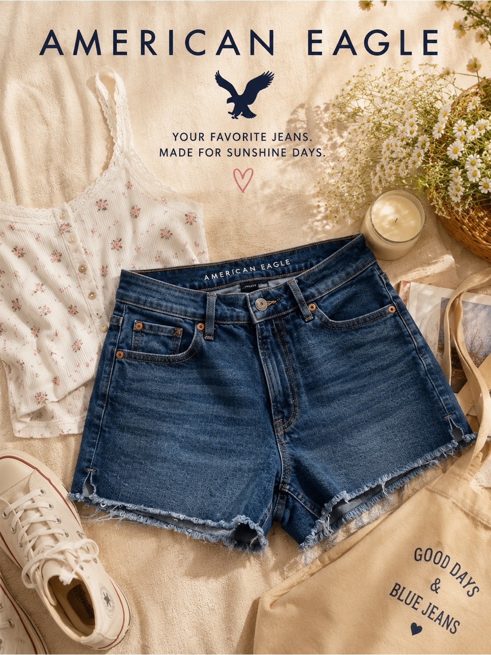 American Eagle Outfitters Relaxed Jean Shorts